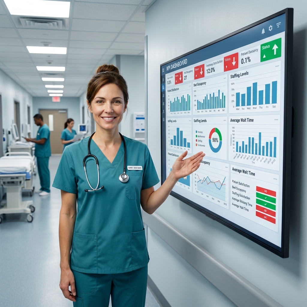 Sarah viewing organization-wide dashboard